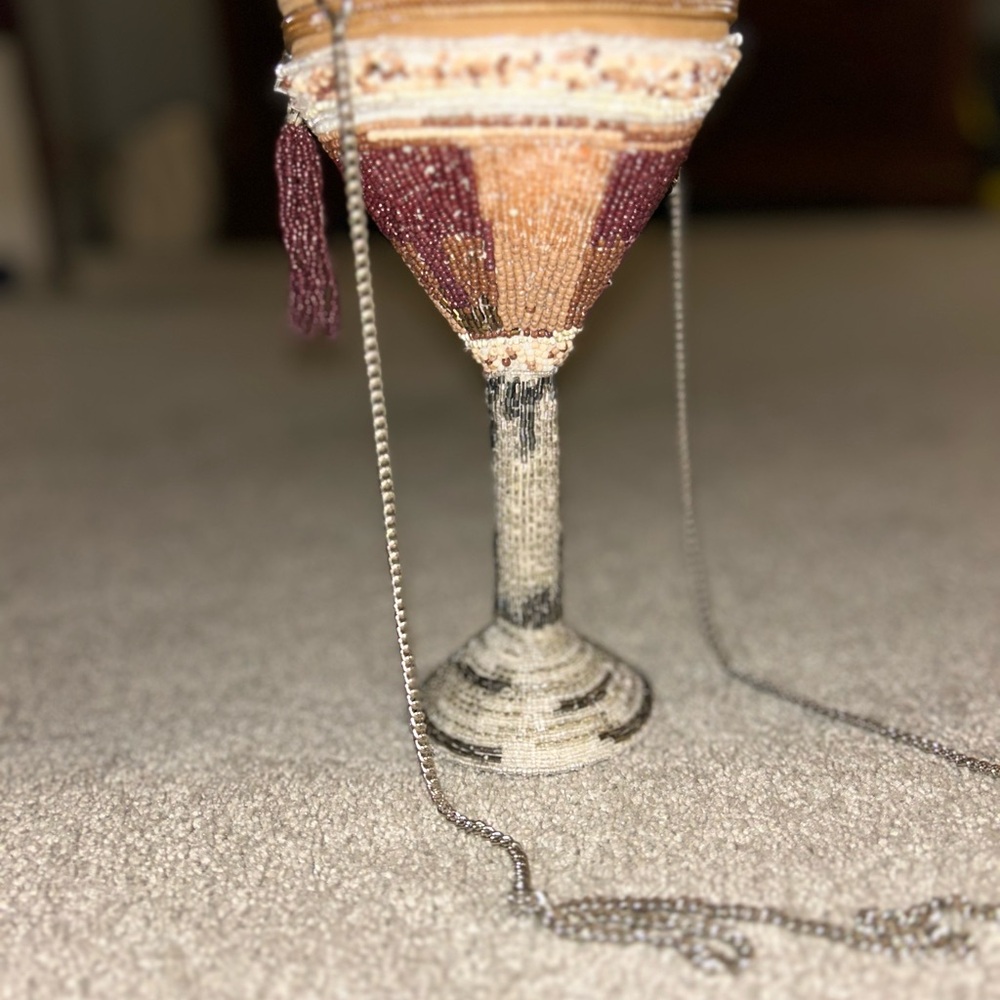 Beaded Cocktail Glass Handbag